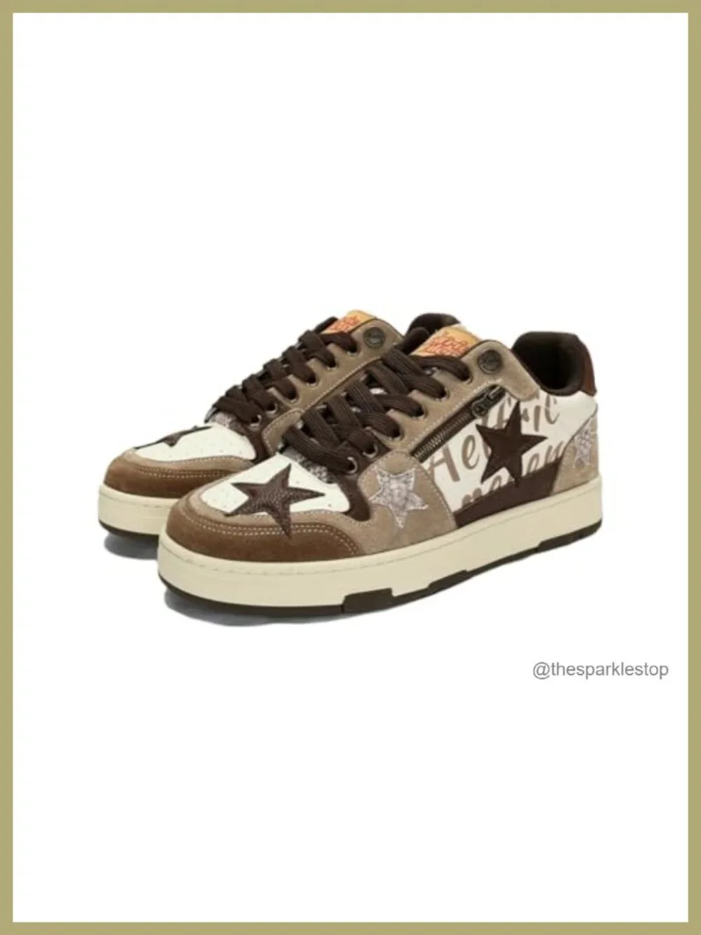 Leather & Suede Platform Sneakers Color Blocking Patchwork Lace-up Skate Shoes